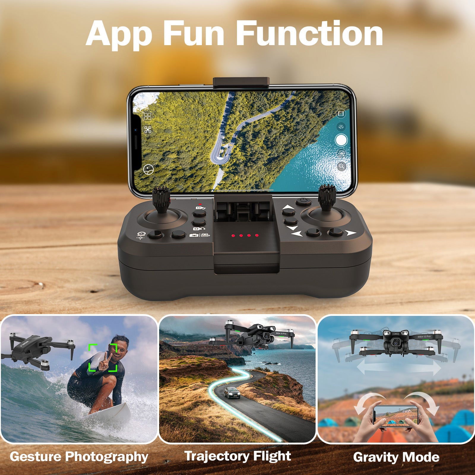 12PRO Drones with Camera Brushless Motor Drone for Beginners and Adults with Motorised Adjustable 135° Camera 1080P HD 2 Cameras Drones 5G WIFI FPV RC Foldable Quadcopter Altitude Hold 2 Batteries - le-idea