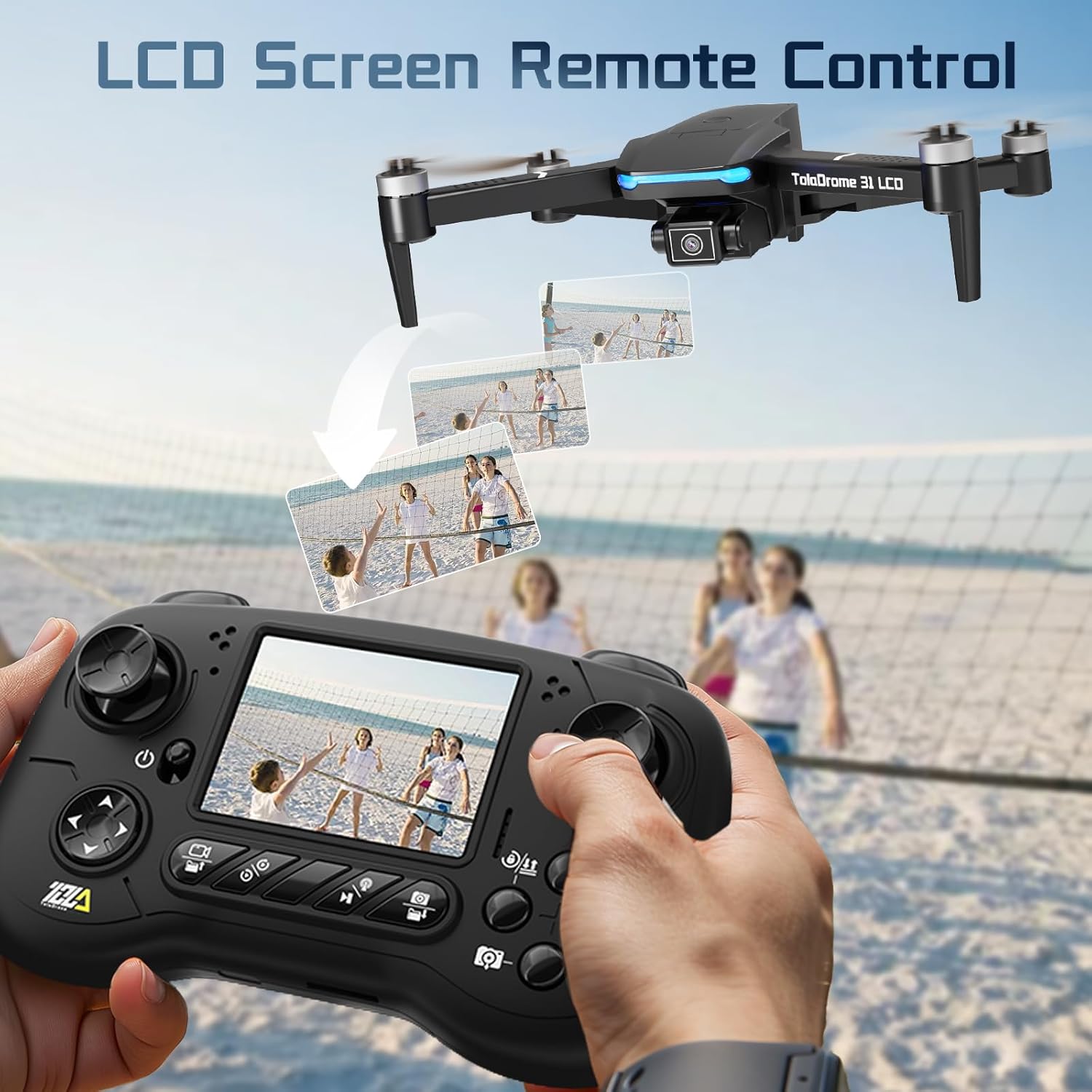 Toladrone TD31 LCD Drone with Camera for Beginners and Adults