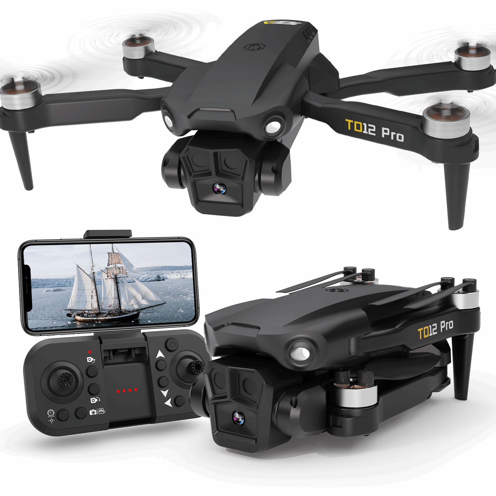 TD12 Pro 1080P HD Drone - le-idea