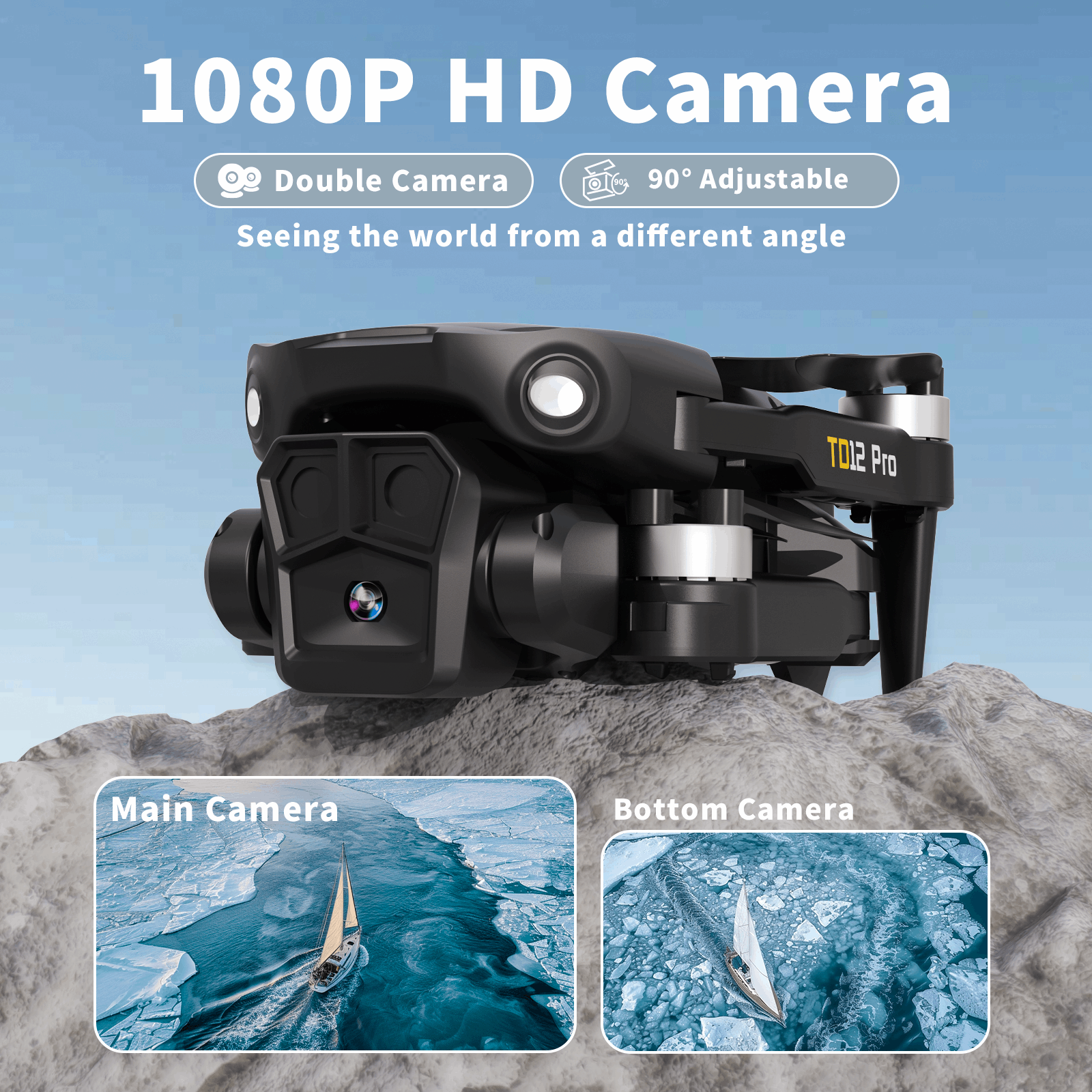 TD12 Pro 1080P HD Drone - le-idea