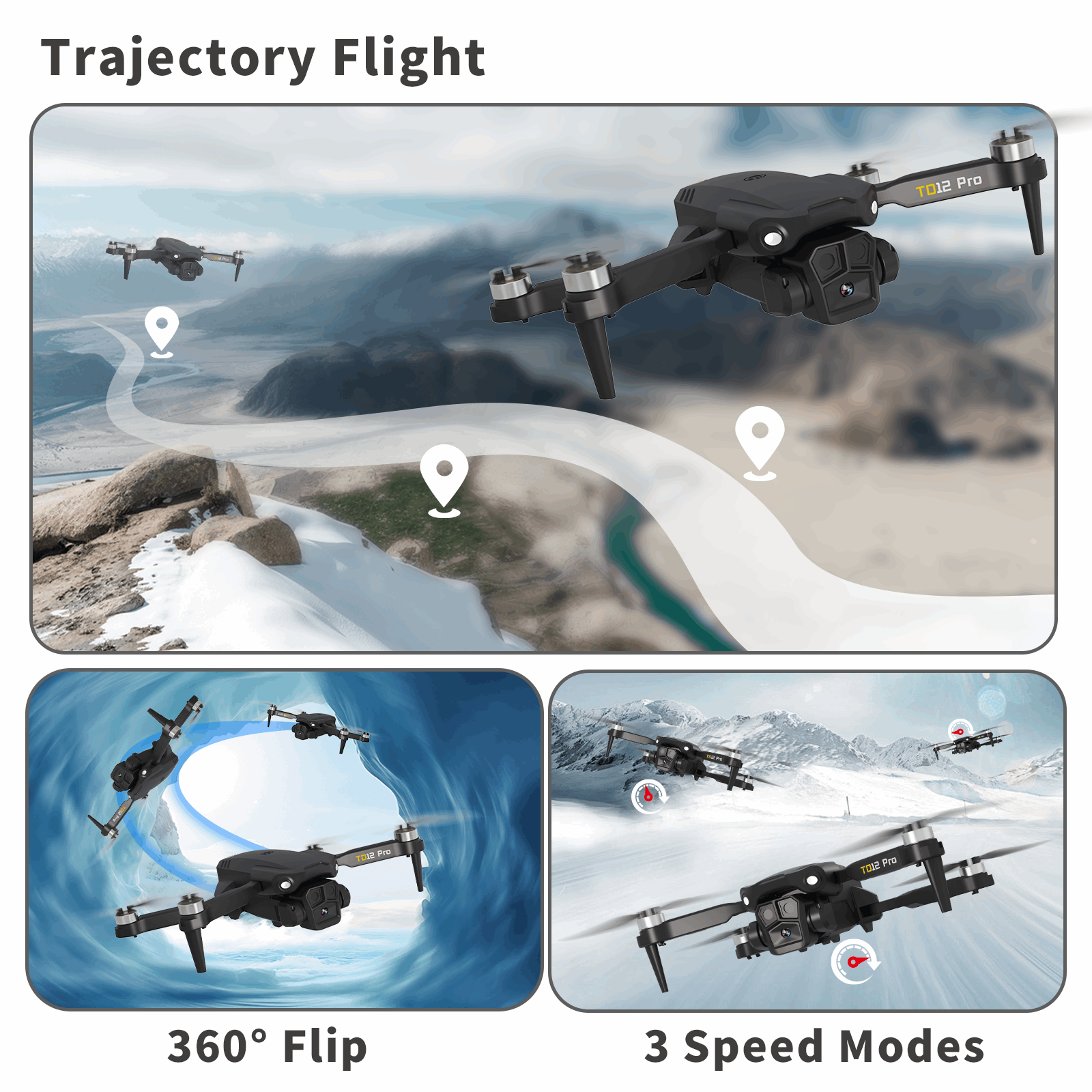 TD12 Pro 1080P HD Drone - le-idea