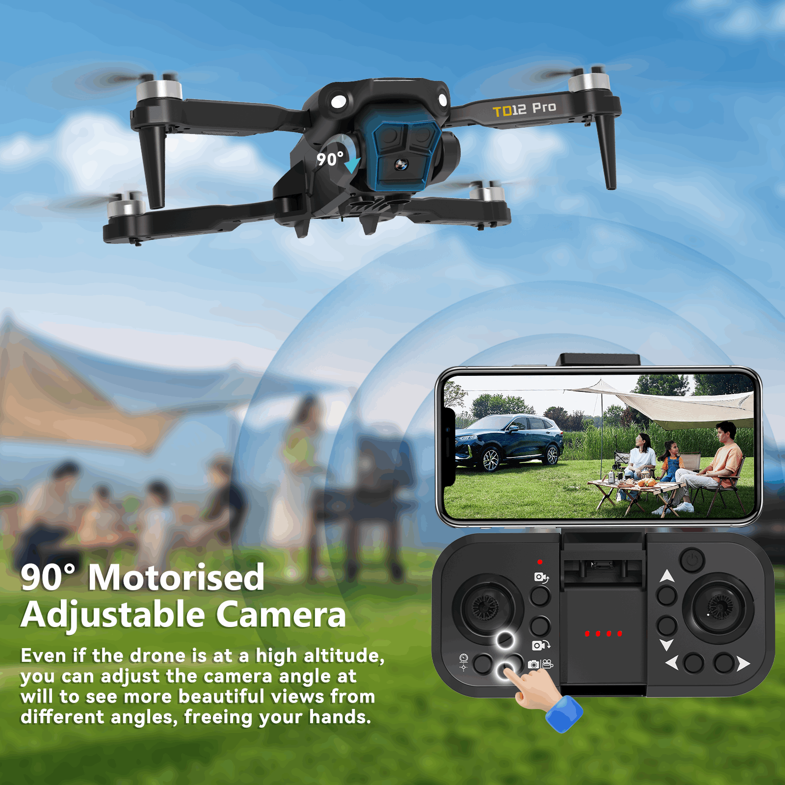 TD12 Pro 1080P HD Drone - le-idea