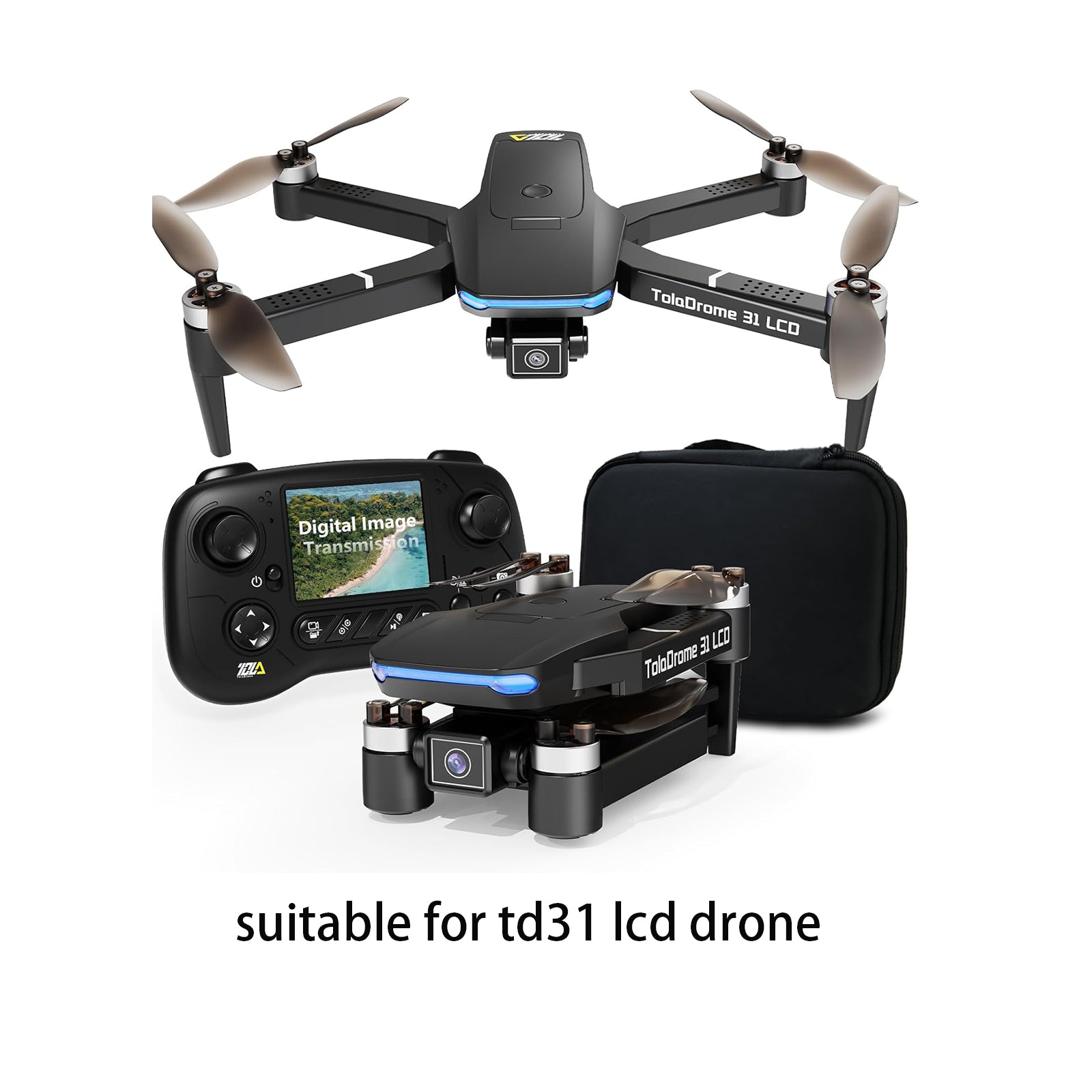 TD31 LCD Drone Brushless Motor Version Propeller, 16 Pieces