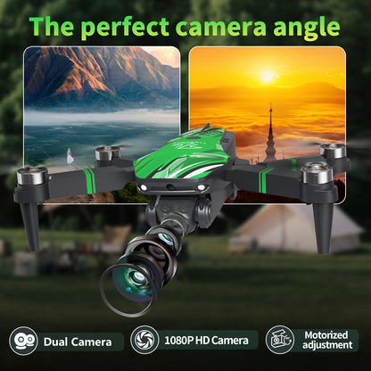 TTROARDS TT19 4K Camera Drone for Adults, Foldable Brushless Quadcopter with 270° Obstacle Avoidance, Optical Flow, Level 3 Wind Resistance – Green