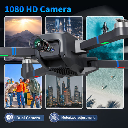 Toladrone Brushless Motor Drone for Beginners, TL16 Mini Drone with Camera 4K RC Foldable Quadcopter for Adults, Drones with Headless Mode, 360° Flip Altitude Hold, Blue