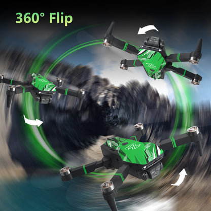 TTROARDS TT19 4K Camera Drone for Adults, Foldable Brushless Quadcopter with 270° Obstacle Avoidance, Optical Flow, Level 3 Wind Resistance – Green