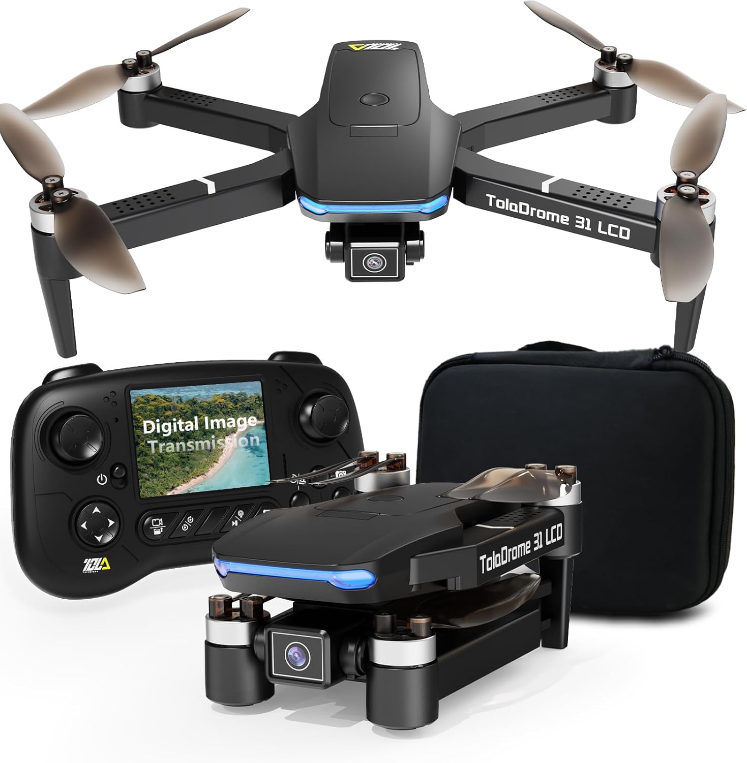 Toladrone TD31 LCD Drone with Camera for Beginners and Adults