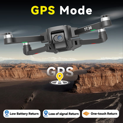 IDEA36 Drone with 4K Cameras, GPS Drone, Foldable Quadcopter, TT36, TTROARDS